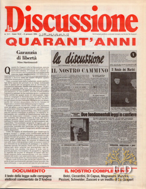 La Discussione - Numero 1-2 - 8 gennaio 1994